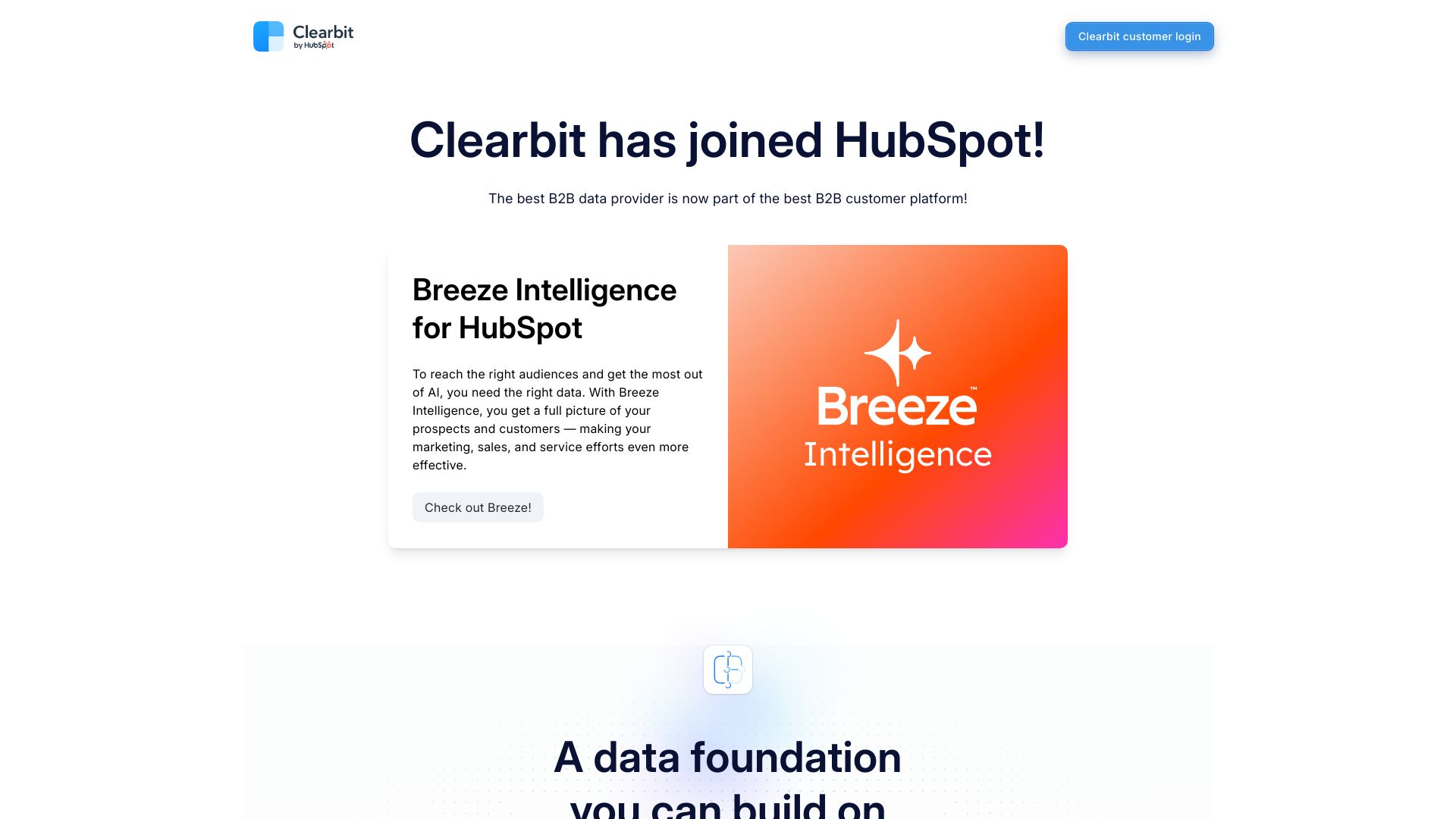 Clearbit screenshot