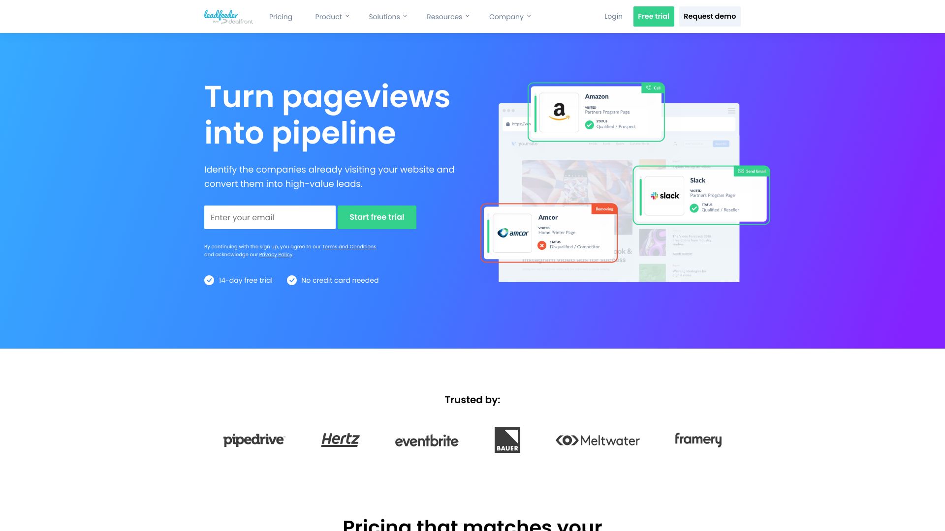 Leadfeeder screenshot
