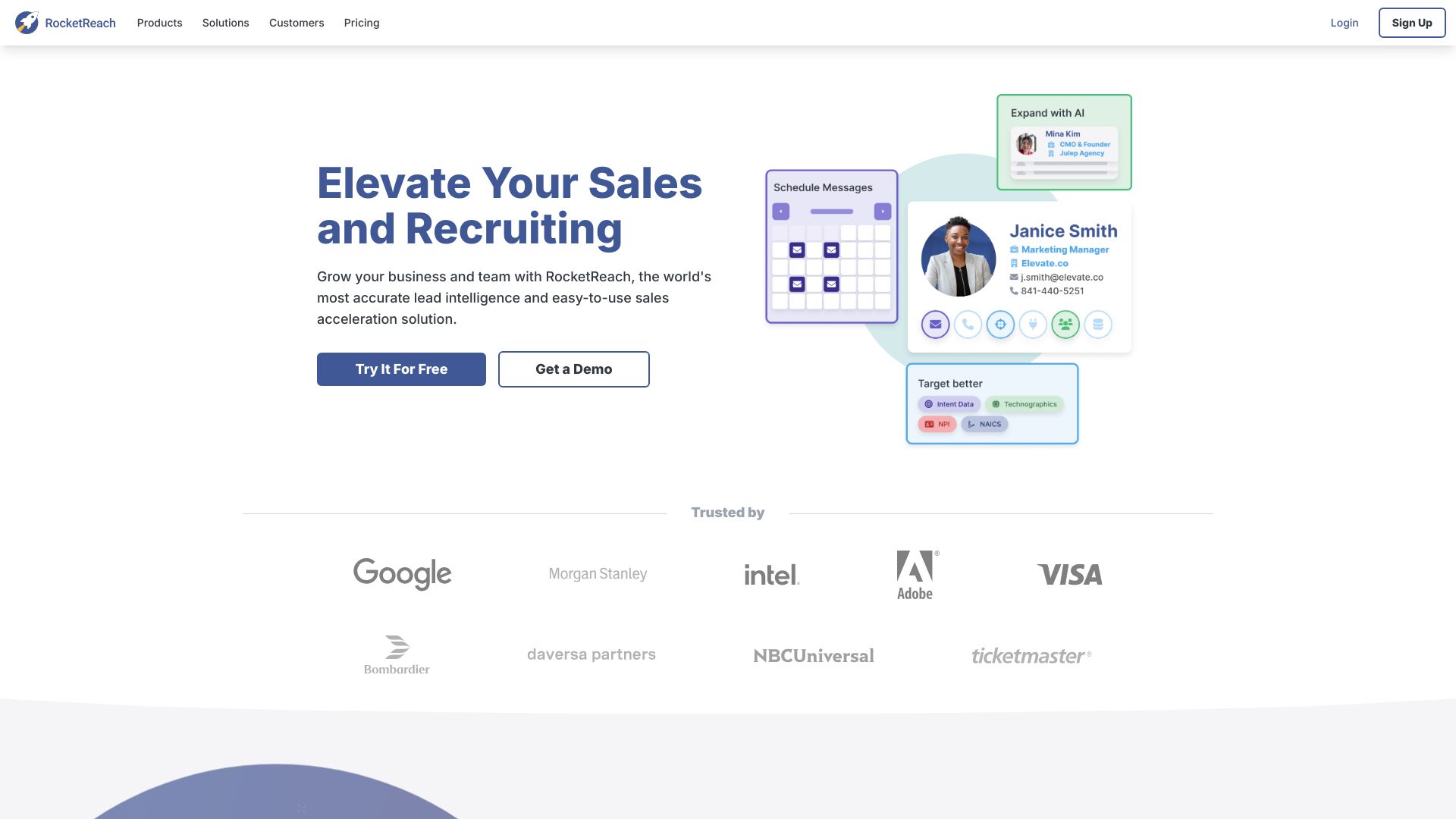 RocketReach screenshot